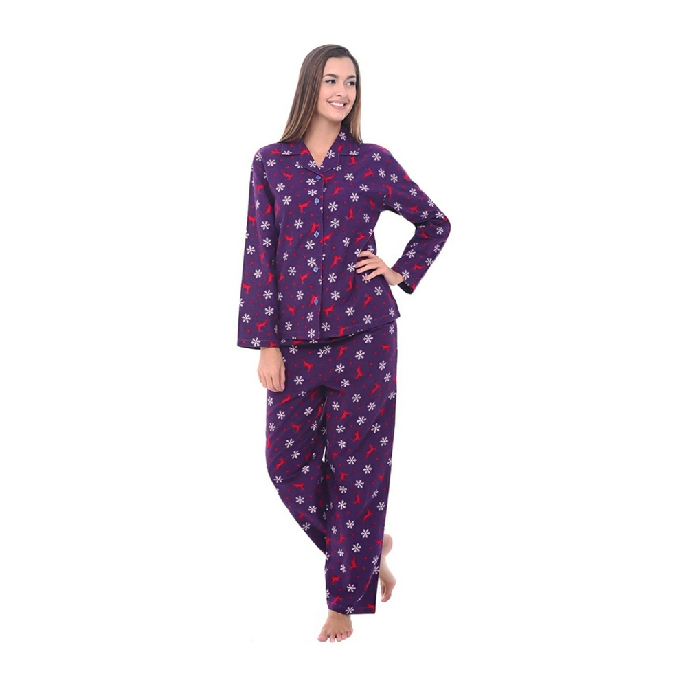 Alexander Del Rossa Womens Warm Flannel Pajama Set